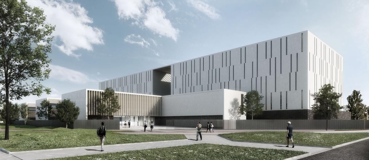 Render del nuevo centro penitenciario de tercer grado en la Zona Franca, sustituto de la prisión de Trinitat Vella.