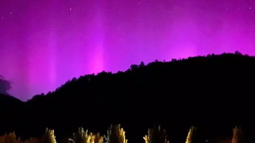Aurora boreal des de l'observatori d'Albanyà