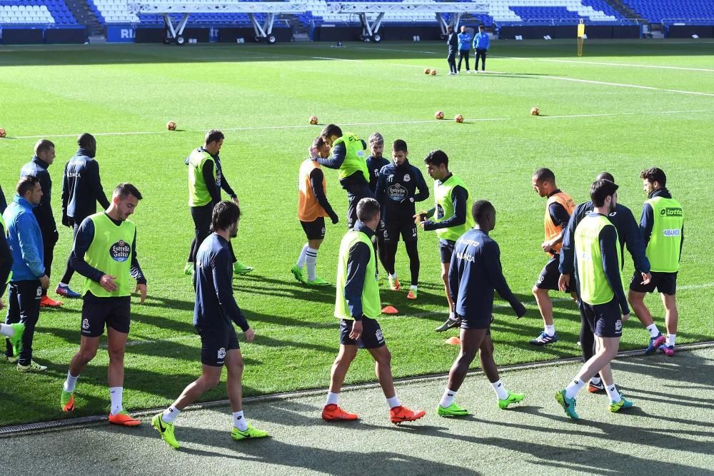 Los futbolistas completaron la última sesión previa al trascendental encuentro en Leganés.La principal novedad en la lista es Álex Bergantiños, que viaja debido a la lesión de Celso Borges.