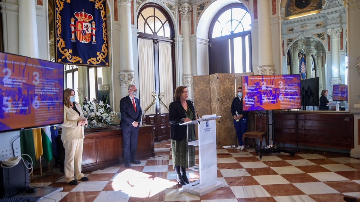 Yolanda Aguilar, durante la presentación del Plan Director del Fycma.