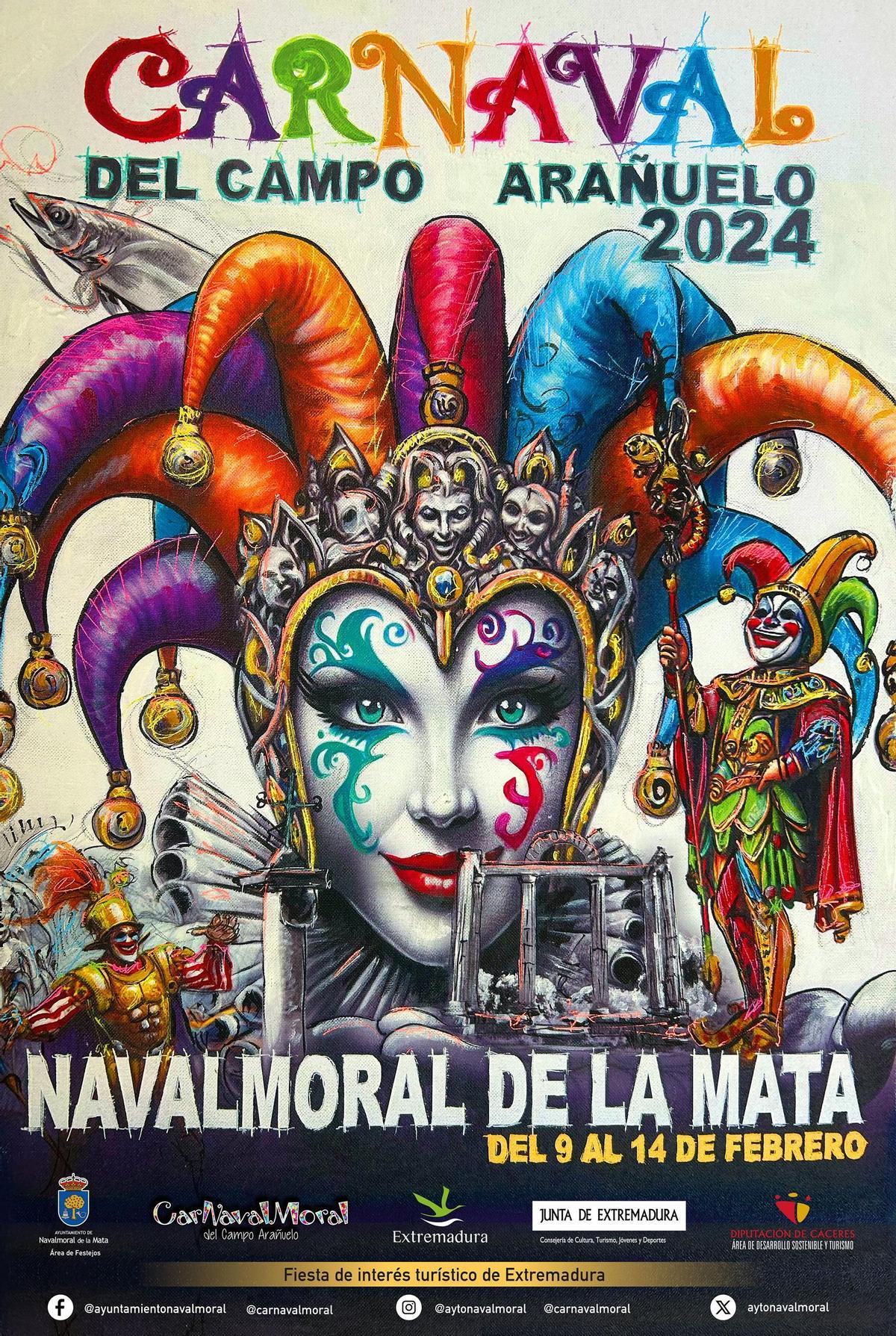 Cartel Oficial del Carnaval del Campo Arañuelo 2024.