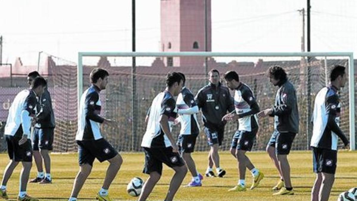 Los jugadores del San Lorenzo de Almagro, en el último entrenamiento antes de la final.