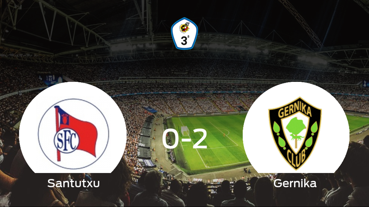 El SD Gernika se queda con los tres puntos tras derrotar 0-2 al Santutxu