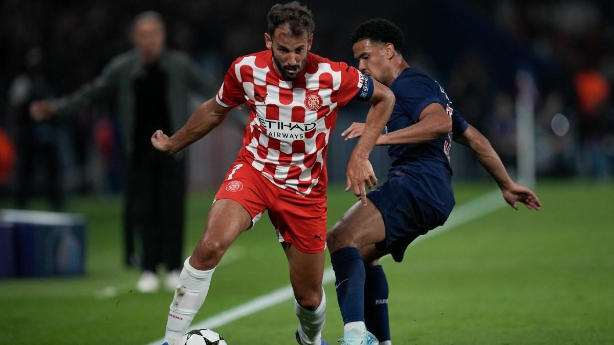 Stuani, en el duelo ante el PSG