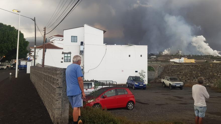 Evolución de las coladas de lava del volcán de La Palma (12/10/21)