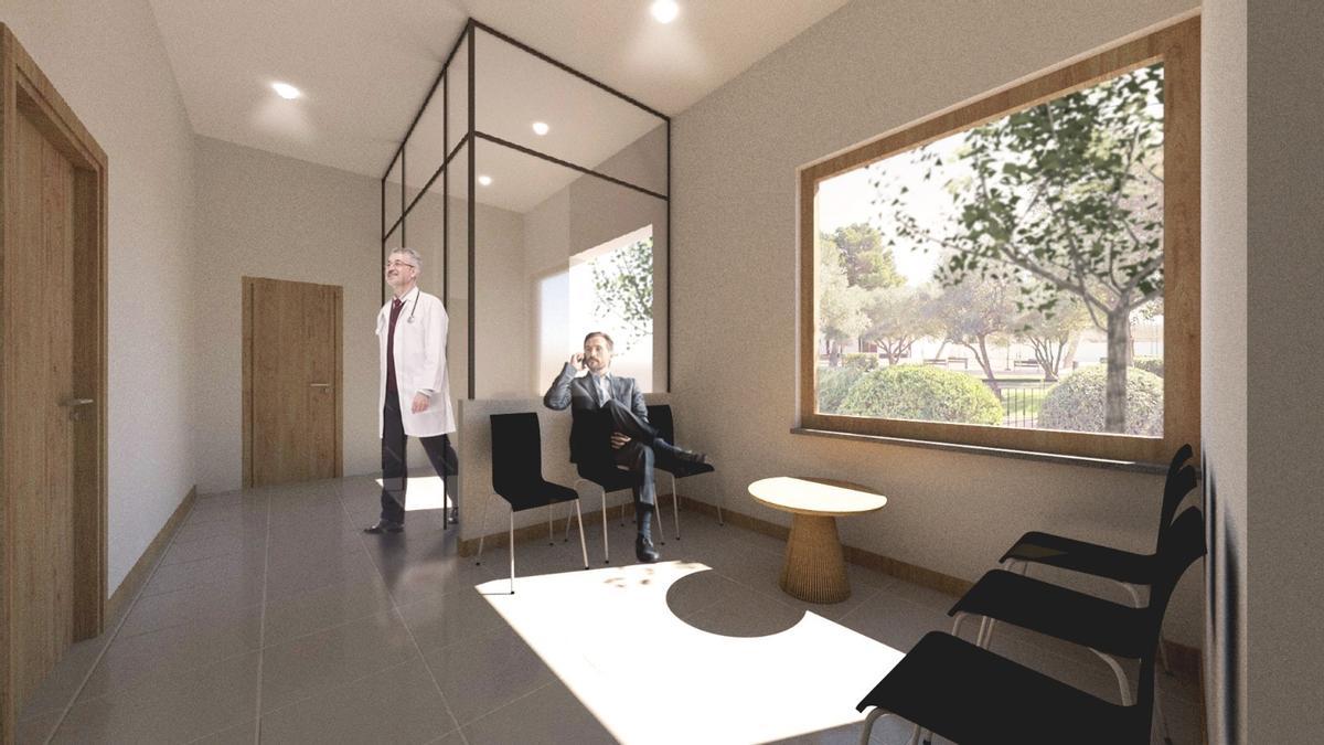 Recreación virtual de cómo quedará el consultorio médico y la botica del barrio rural de San Gregorio tras su ampliación.