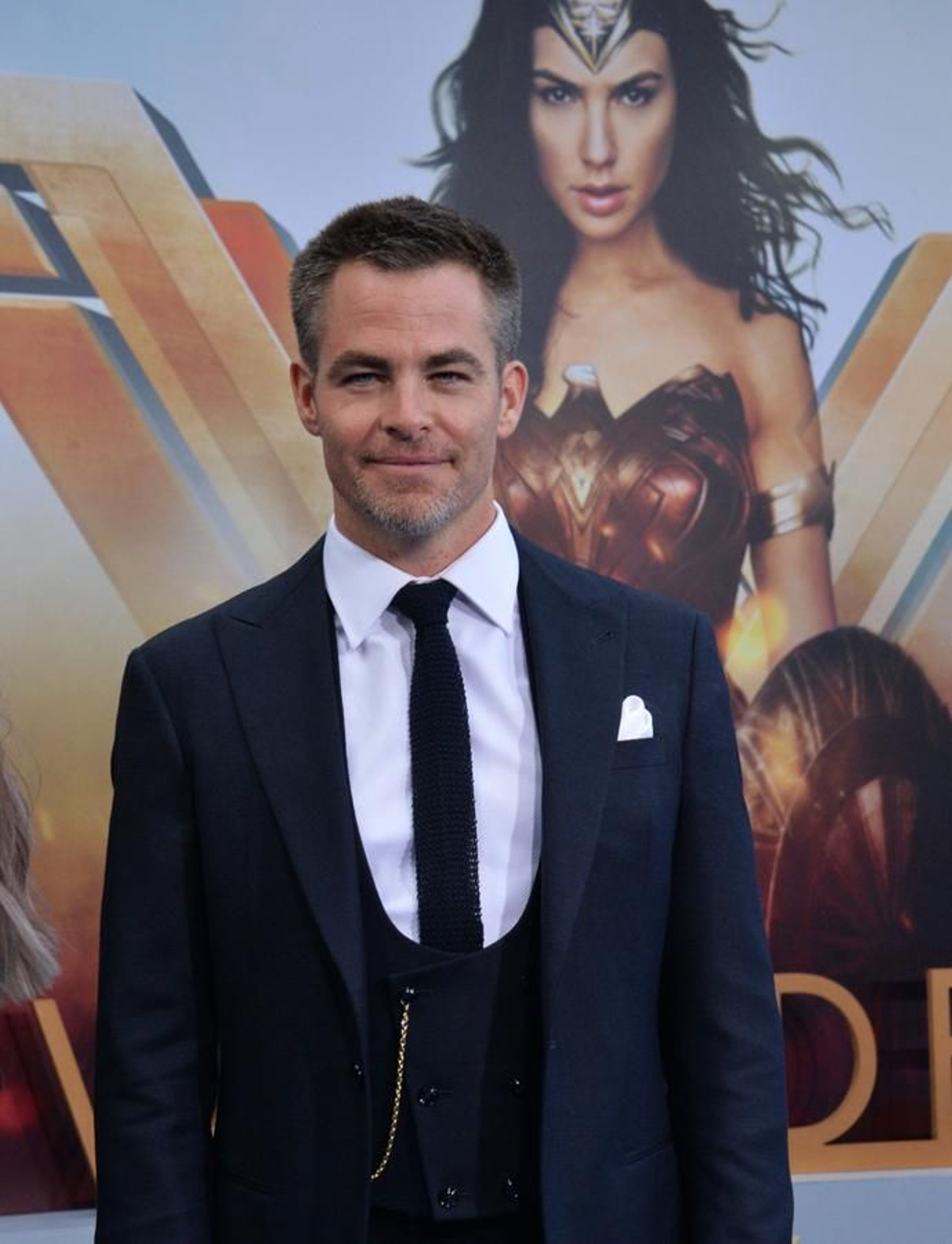 El actor Chris Pine en el estreno de 'Wonder Woman'