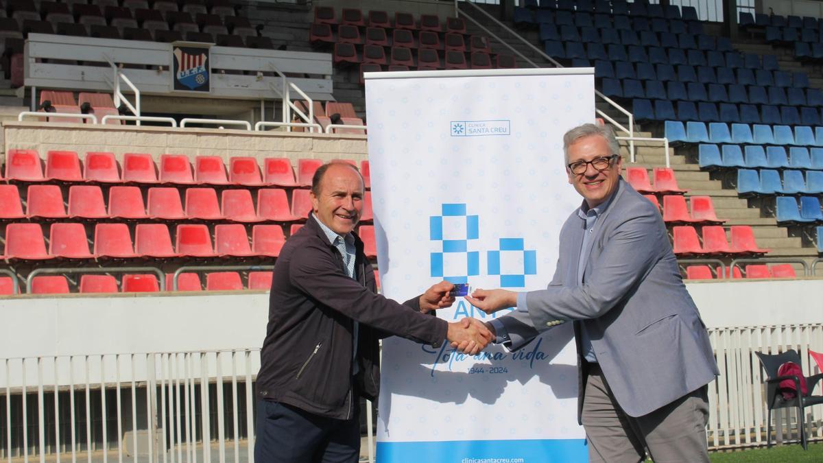 Ramon Puig i Dani Sala a l'Estadi de Vilatenim.