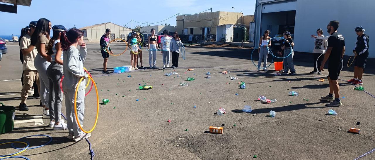 Taller de reciclaje en el Parque Científico y Tecnológico, en Gáldar