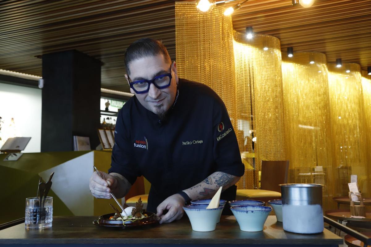 Córdoba Periko Ortega chef del restaurante Recomiendo Postre menú de Nochevieja