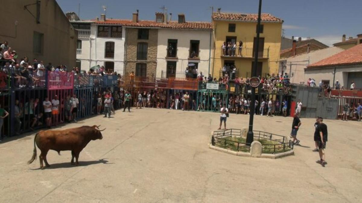 Imagen de archivo de una exhibición taurina en Vilafranca, donde este sábado se ha producido una cogida grave.