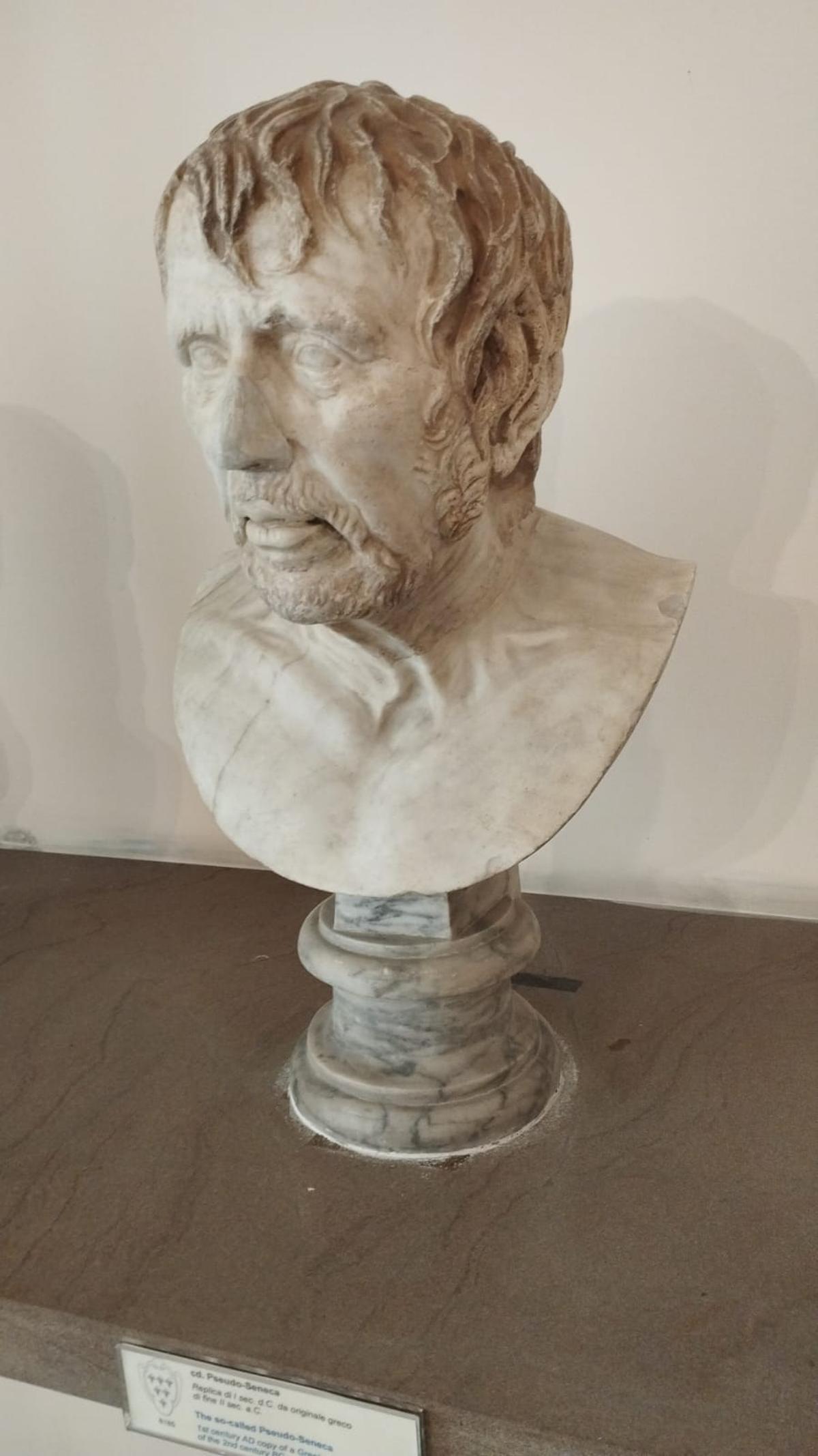 Busto de Séneca en un museo napolitano.