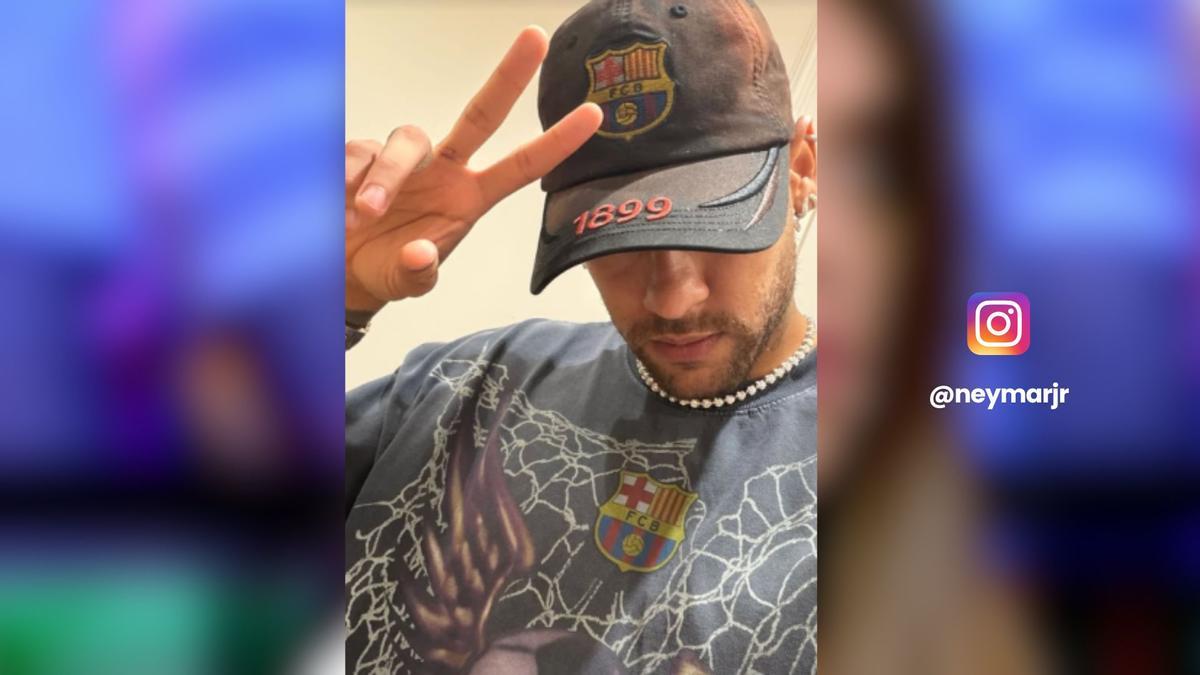 Nyemar JR. luce una gorra del Barça en sus 'stories' de Instagram