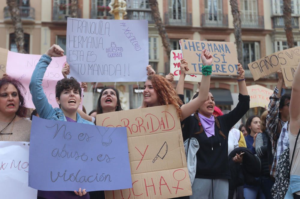 Manifestación en Málaga contra la sentencia de la Manada