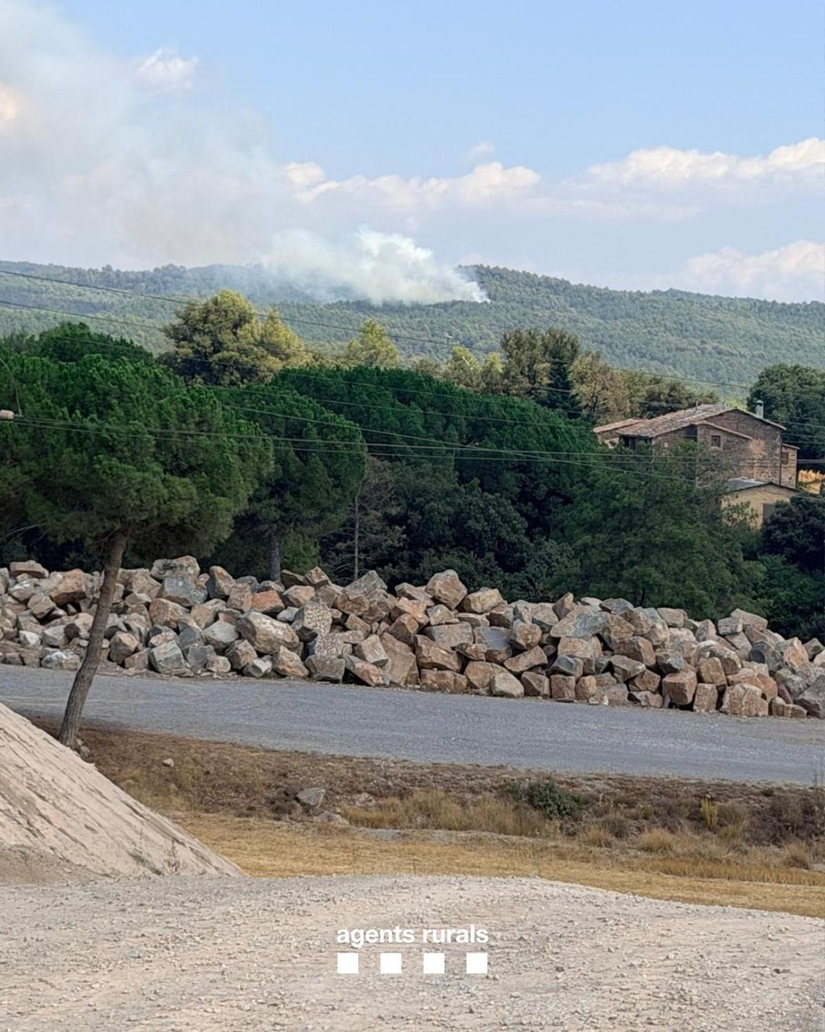 L'incèndi ha cremat prop de dues hectàries a Gaià