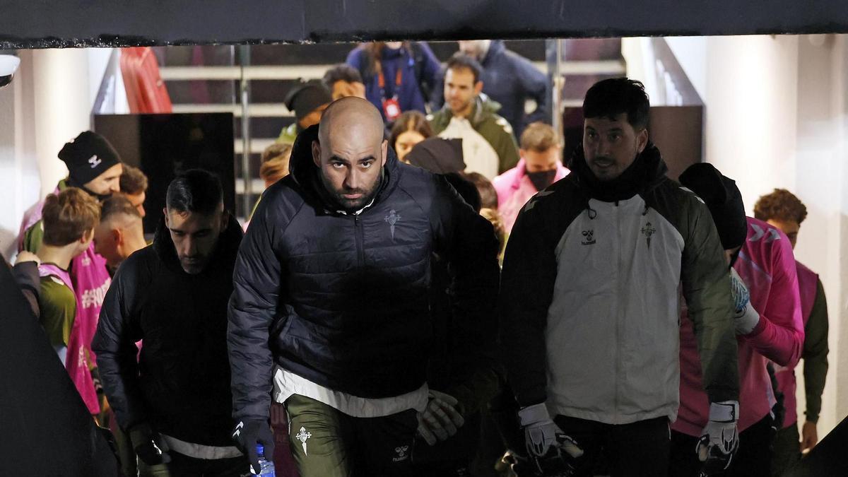 El Celta entrena en el Toumba Stadium, escenario del partido de UEL que se disputará ante el PAOK.
