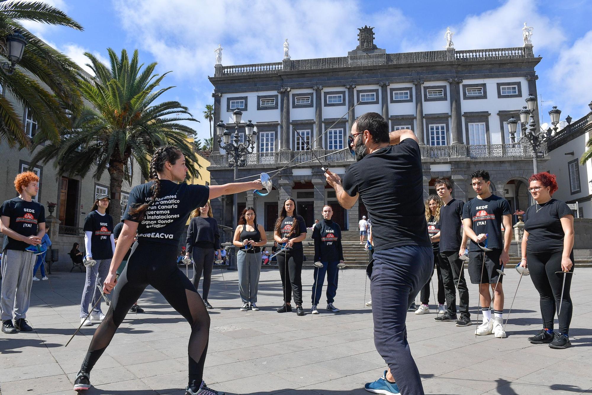 Nueva protesta de la Escuela de Actores de Canarias