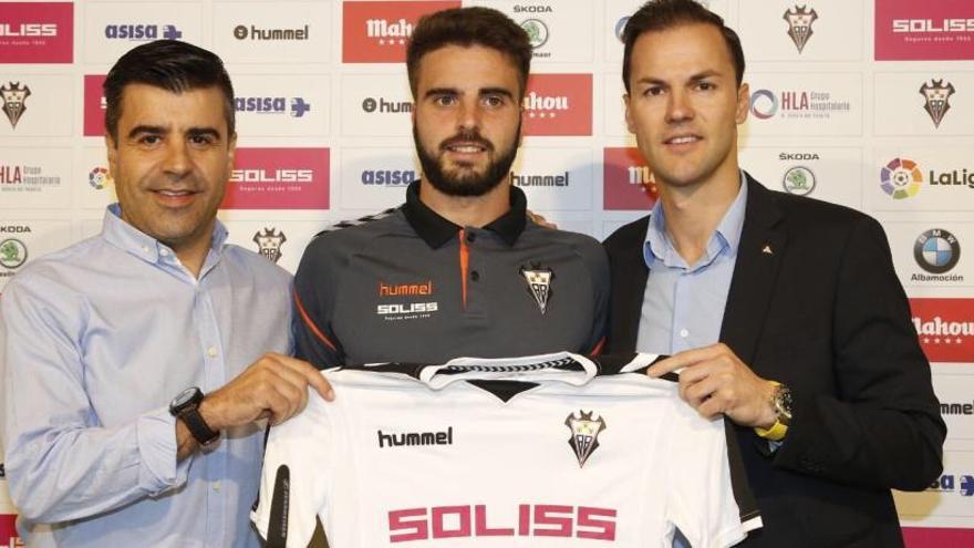 Pelayo, en su presentación con el Albacete