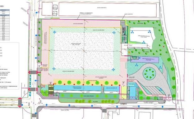 Plano del nuevo recinto ferial de Molina de Segura.