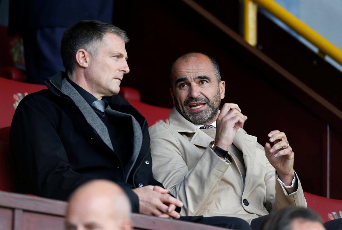 Soccer Football - Premier League - Burnley v Chelsea - Turf Moor, Burnley, Britain - October 28, 2018  Belgium manager Roberto Martinez in the stands before the match  Action Images via Reuters/Ed Sykes  EDITORIAL USE ONLY. No use with unauthorized audio, video, data, fixture lists, club/league logos or live services. Online in-match use limited to 75 images, no video emulation. No use in betting, games or single club/league/player publications.  Please contact your account representative for further details.