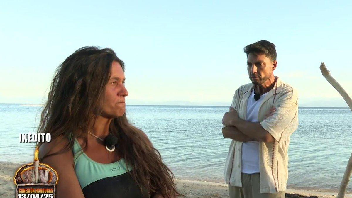 Laura Cuevas y Carlos Calderón en su reencuentro en 'Supervivientes 2025'