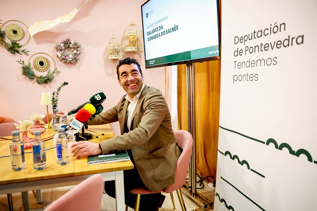 El presidente provincial durante el balance de tres años de gobierno