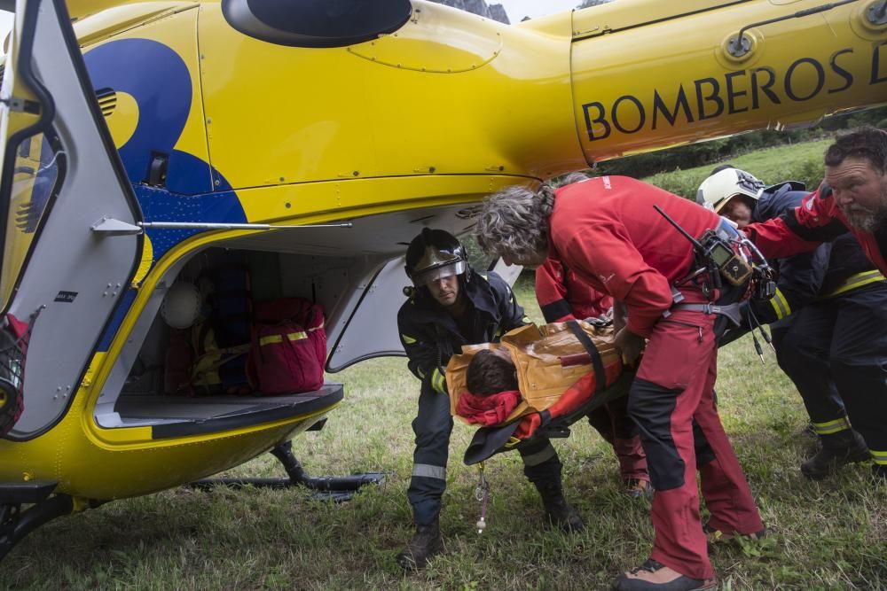 Rescate del montañero desaparecido en Somiedo