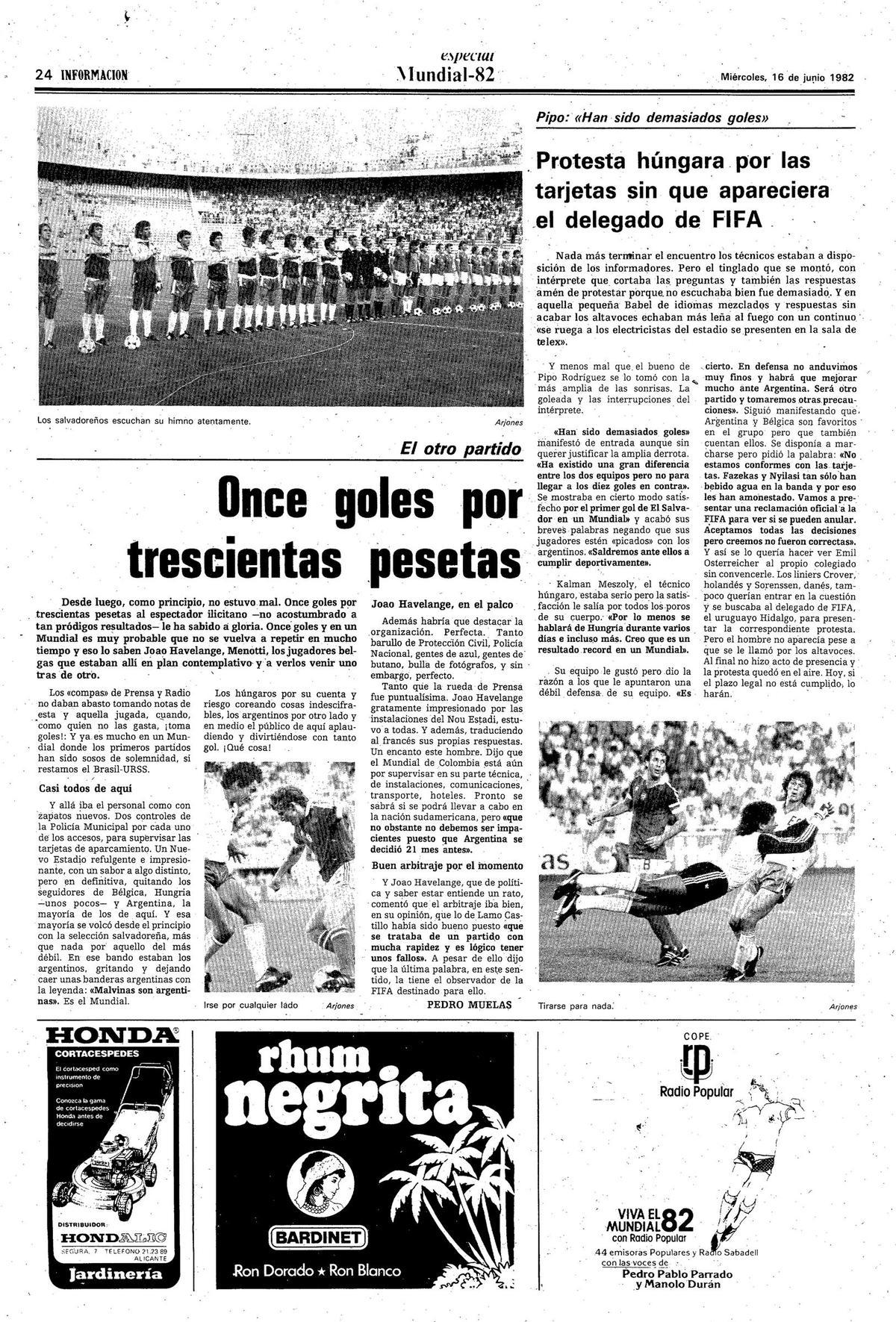Once goles por trescientas pesetas: así de barato era entonces el fútbol.