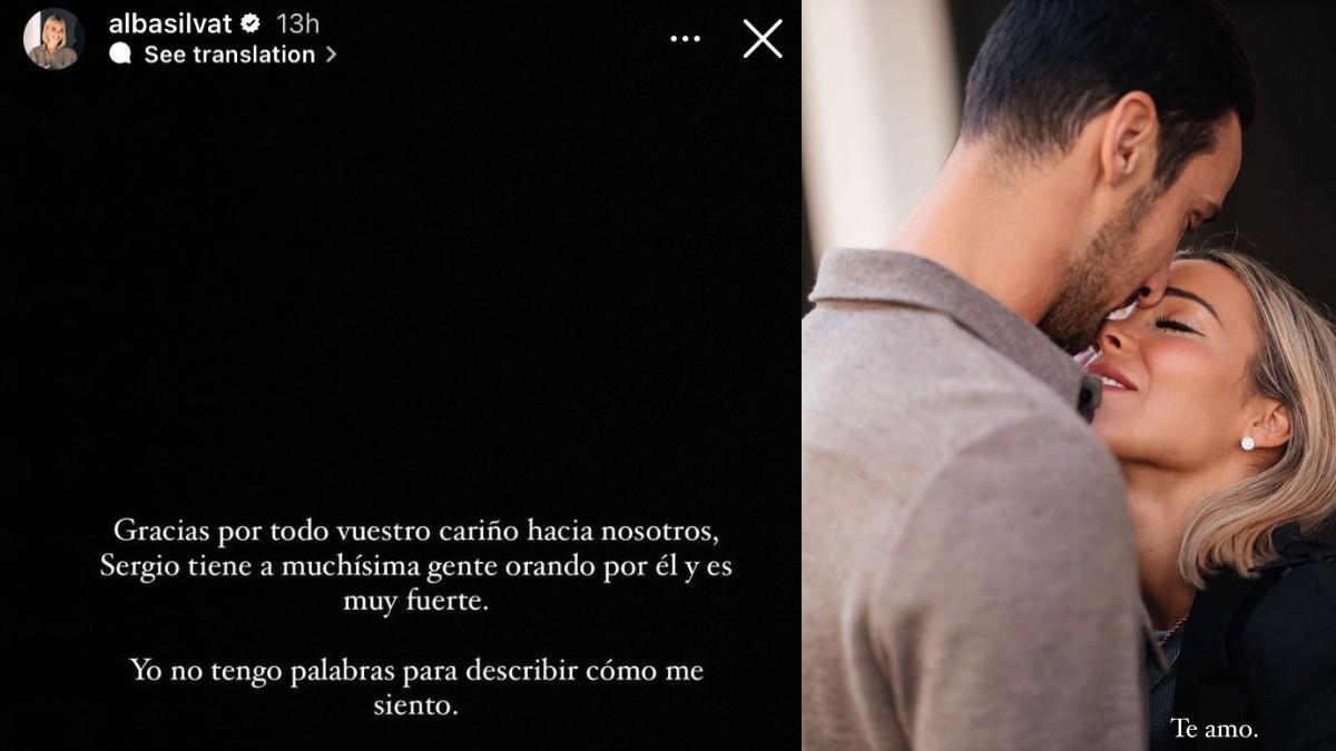 La mujer de Sergio Rico, Alba Silvat, comparte en las redes un emotivo mensaje sobre su marido