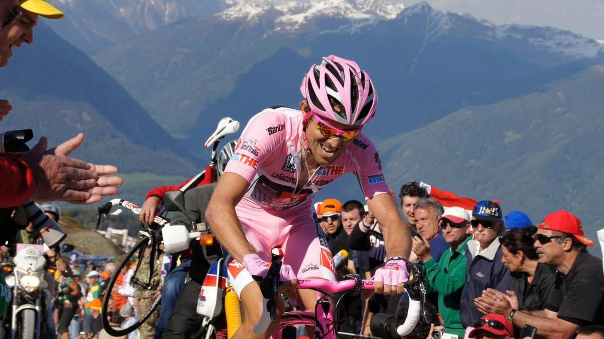 David Arroyo, durante una cronoescalada en el Giro del 2010, en el que acabó en segunda posición.