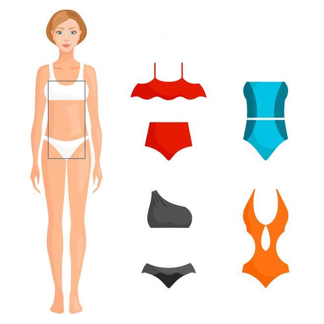 Cuerpo con silueta rectangular o de cilindro