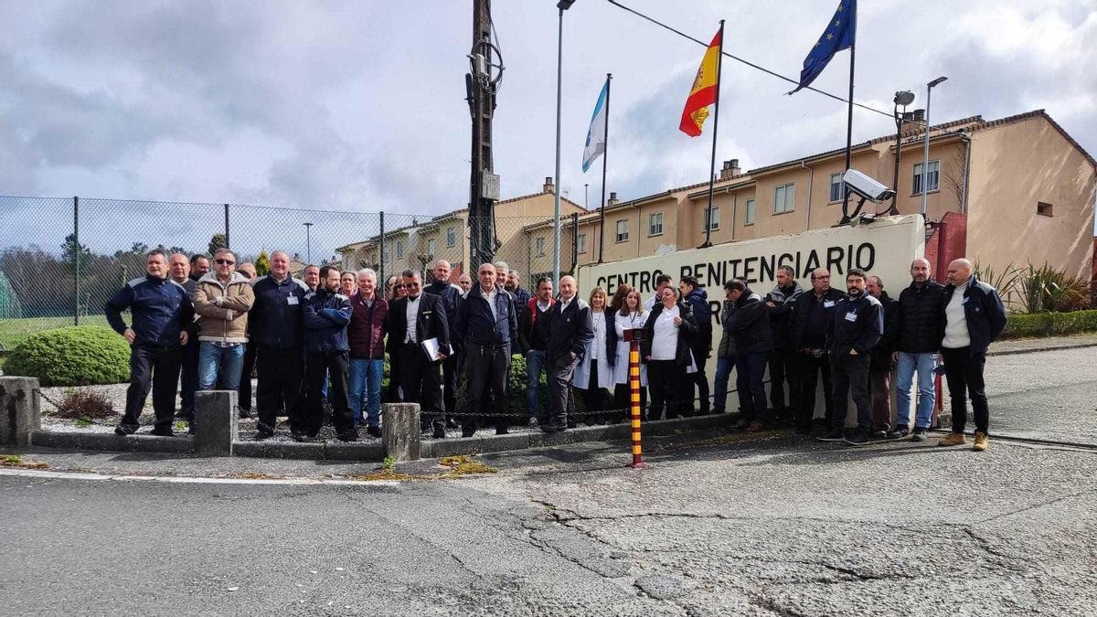 Funcionarios y personal laboral de prisiones se concentró esta semana en la prisión de Monterroso