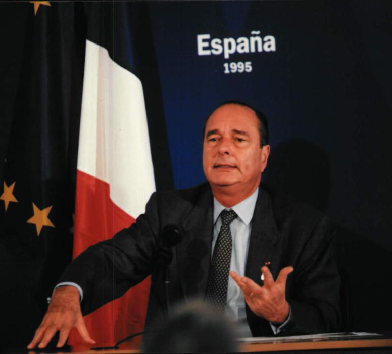Jacques Chirac beim EU-Gipfel 1995 auf Mallorca.