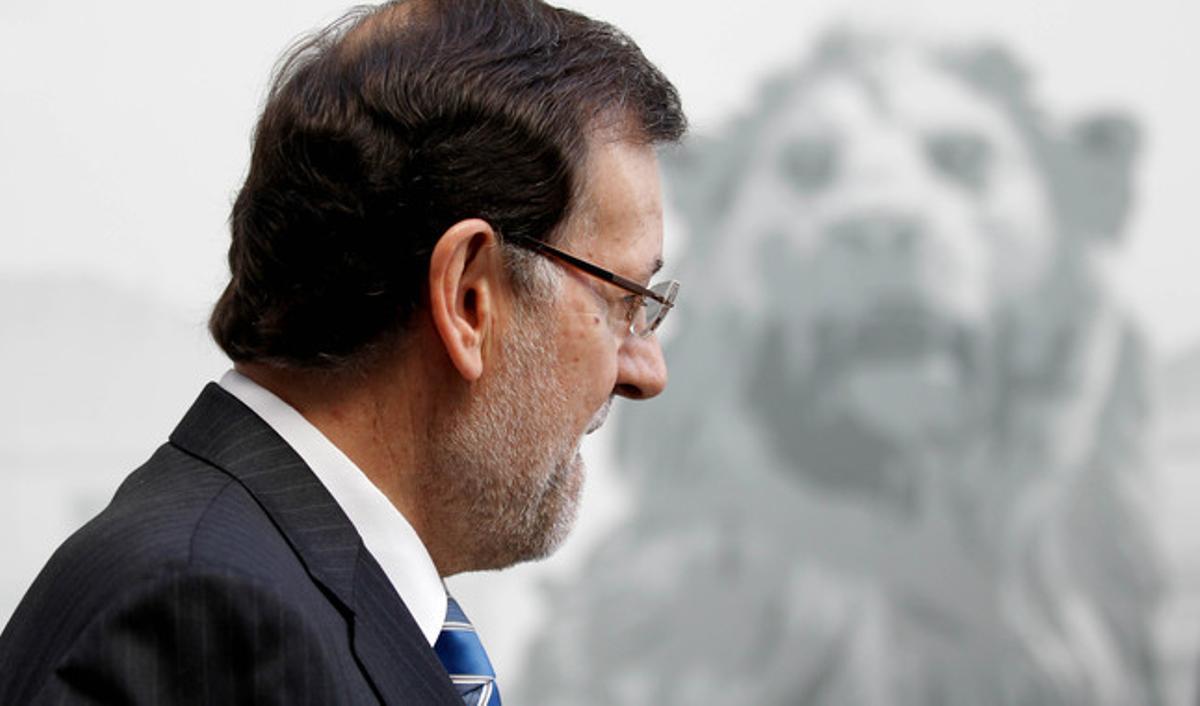 Mariano Rajoy, durant la sessió de control al Govern, dimecres al Congrés.