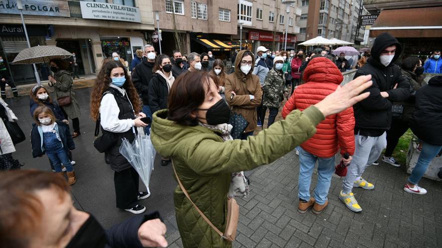 Bronca tremenda en Pontevedra el último día de PCR sin cita previa