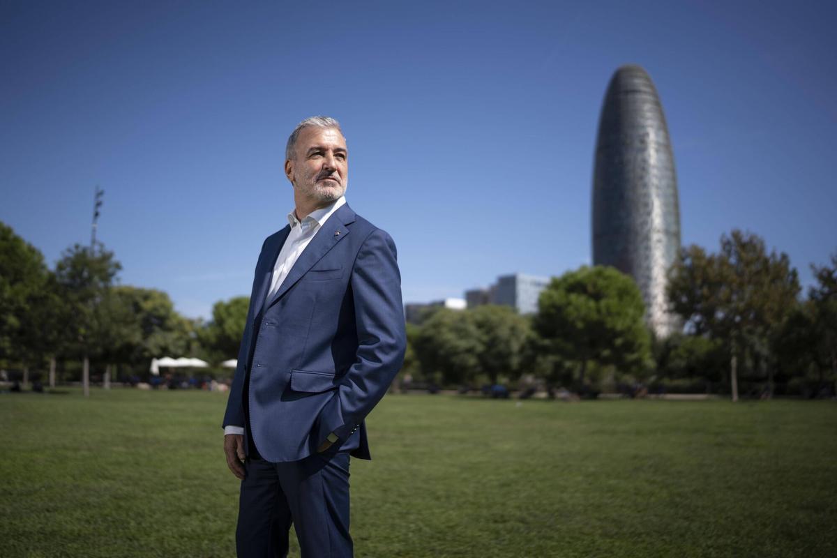 Barcelona 19/09/2025 Entrevista con el alcalde de Barcelona, Jaume Collboni , en Glòries Fotografia de Ferran Nadeu
