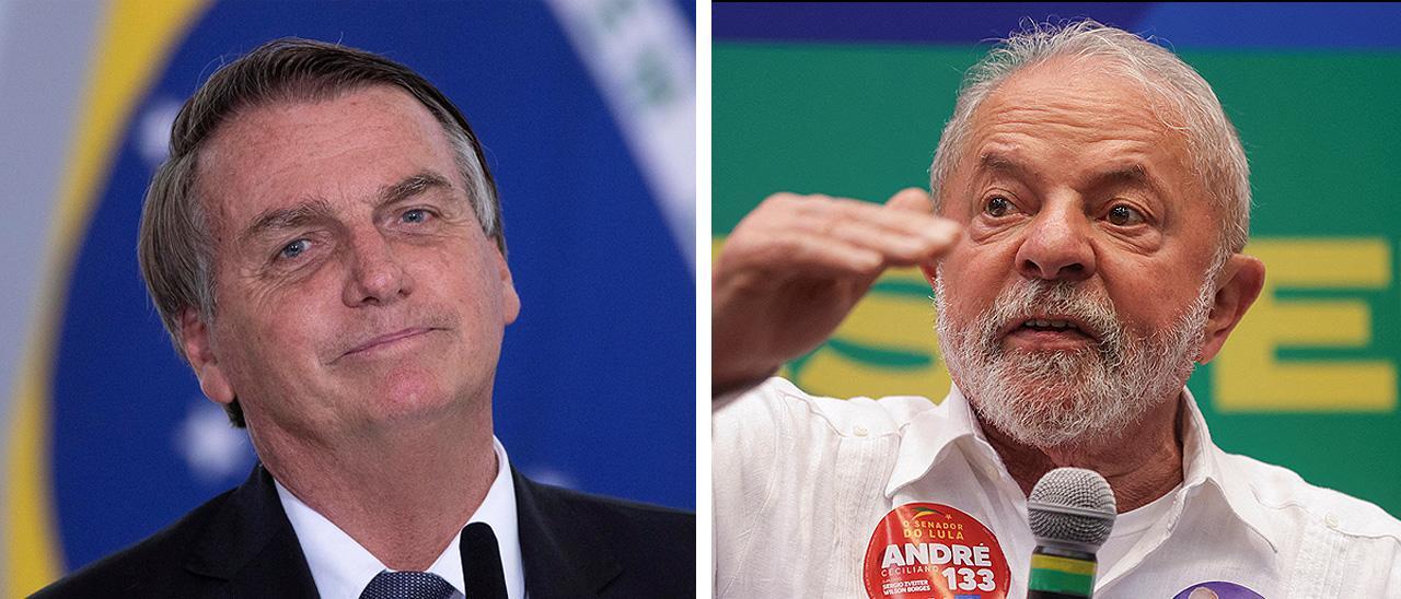 Jair Bolsonaro y Lula Da Silva.