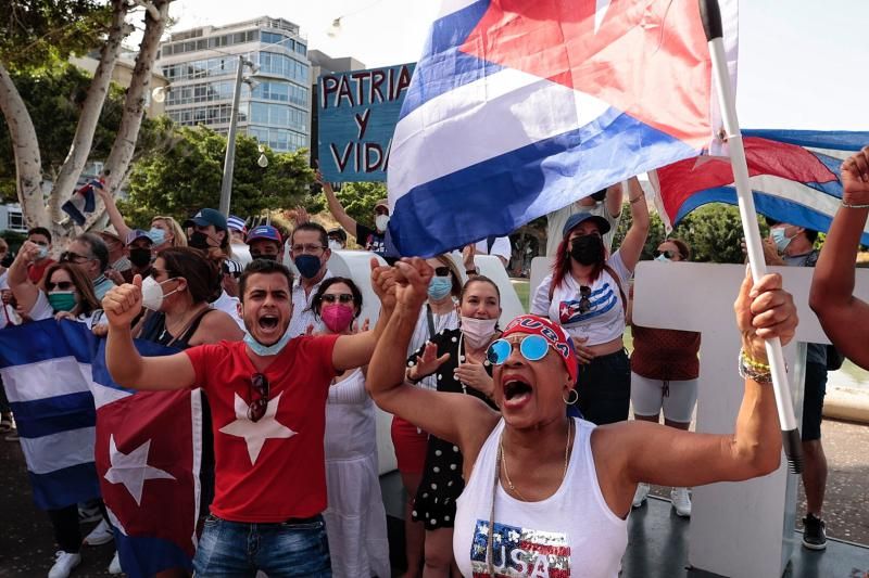 Manifestación por la libertad en Cuba