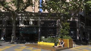 El cruce de Borrell con Parlament, justo frente a la esquina del Federal.