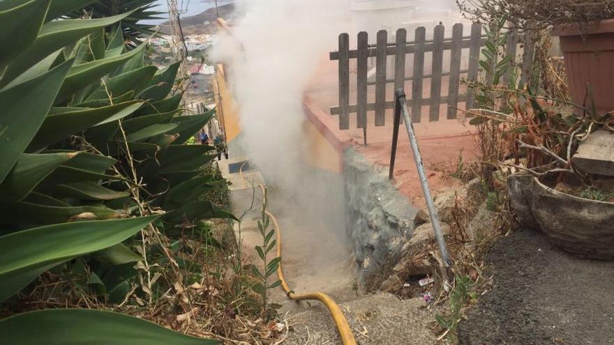 Incendio en una casa de Arucas