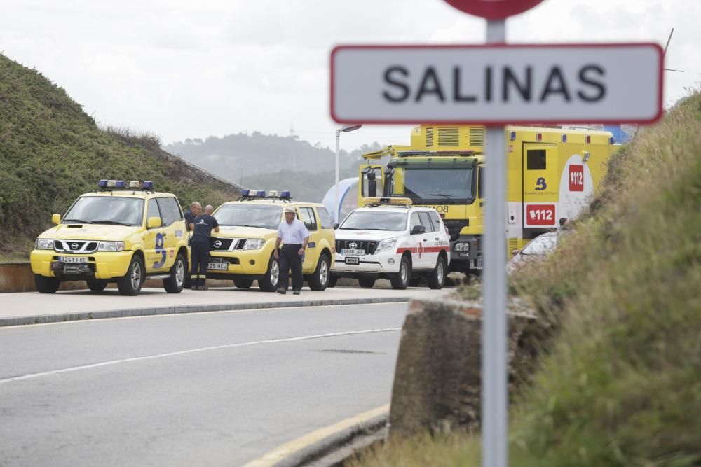 Buscan en Salinas y Arnao a una mujer que cayó al mar mientras pescaba de madrugada