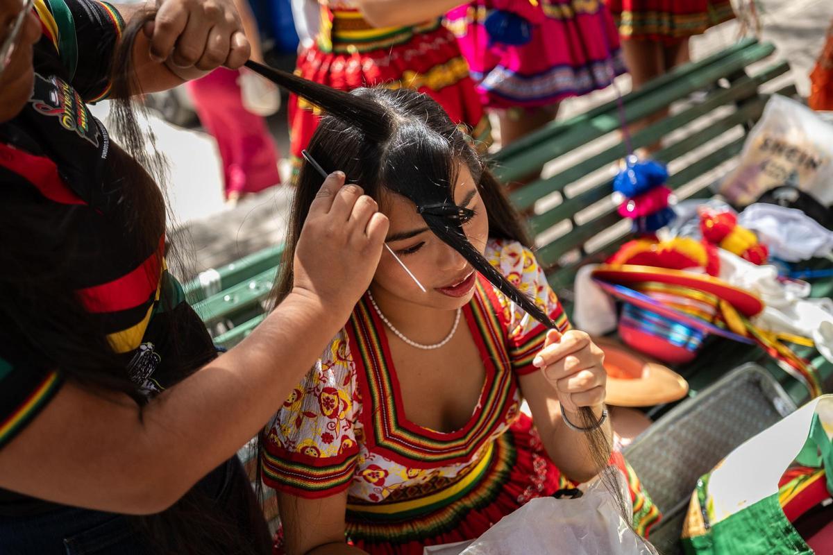 Fiesta de la virgen de Copacabana de la comunidad boliviana en Tenerife