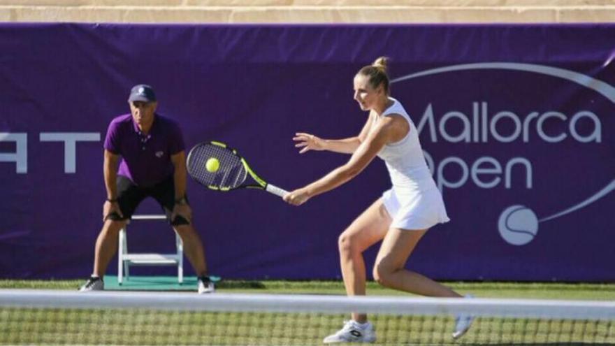 Krystina Pliskova, ayer, en el Mallorca Open en Calvià.