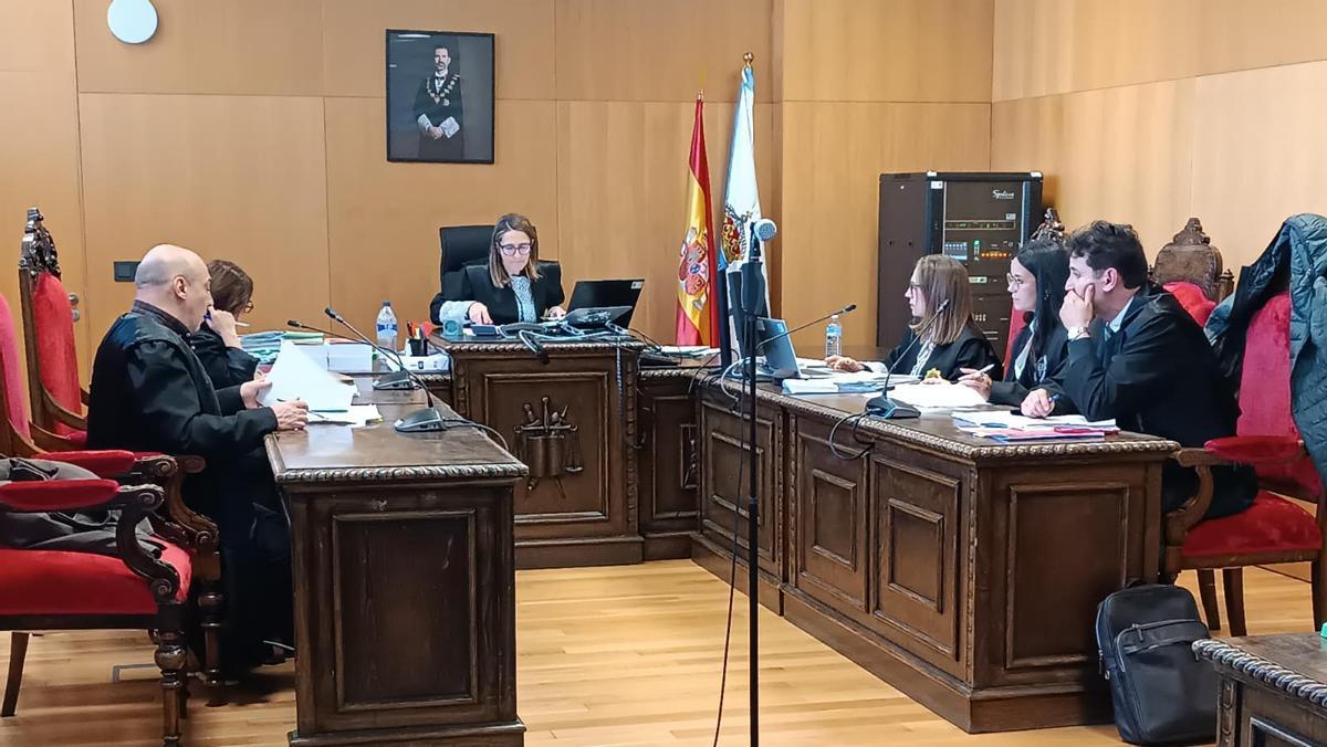 Audiencia preliminar de este caso, celebrada este lunes en la Sección Penal (plaza 1) del Tribunal de Instancia de Ourense.