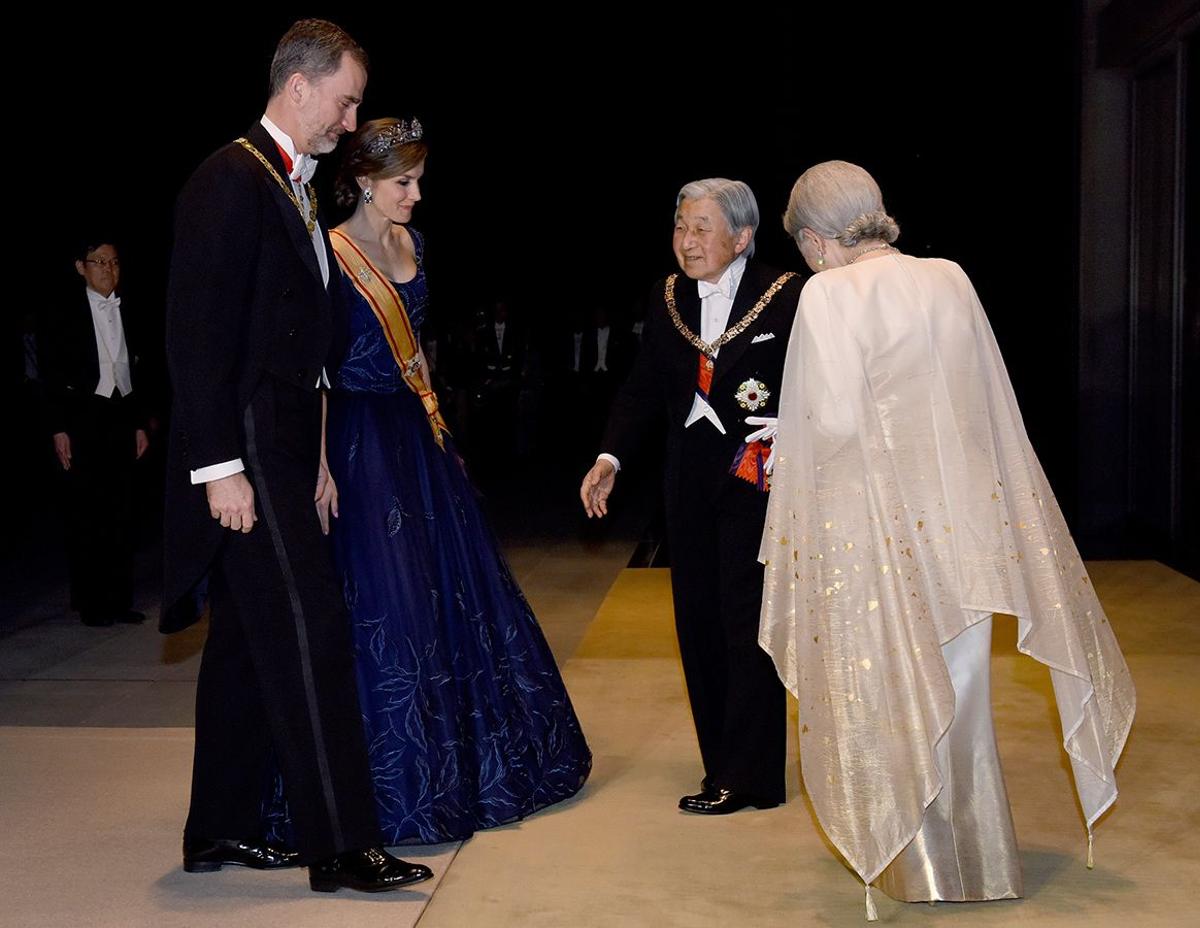 Letizia Ortiz con un vestido de cuento de Felipe Varela