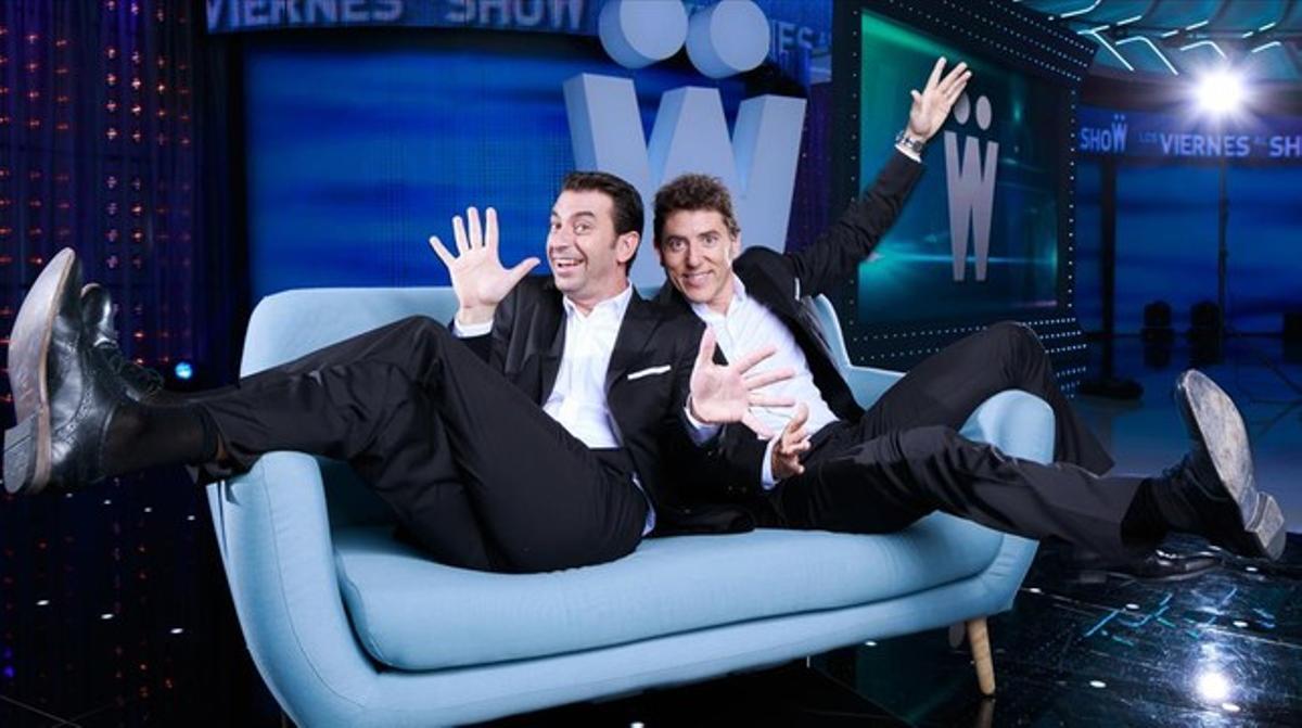 Arturo Valls i Manel Fuentes, els presentadors de ’Los viernes al show’.