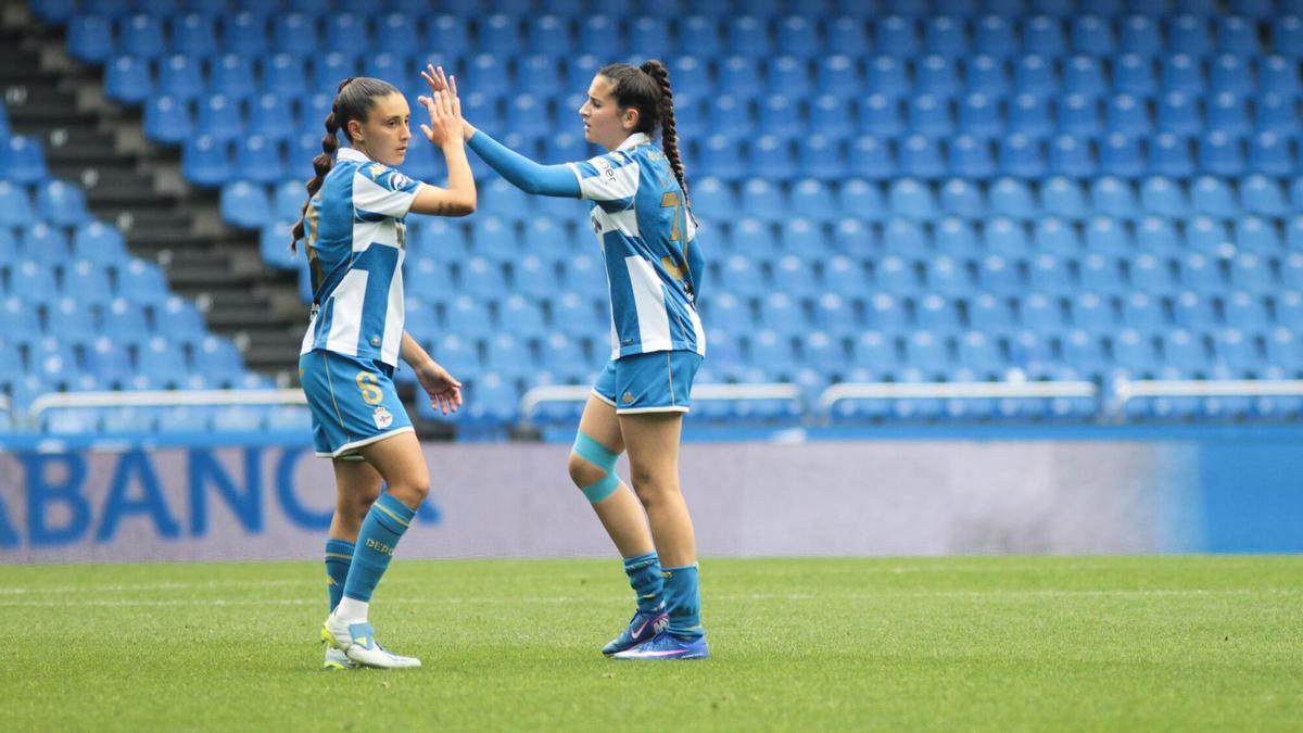 Olaya y Lucía Rivas, ante la Real Sociedad