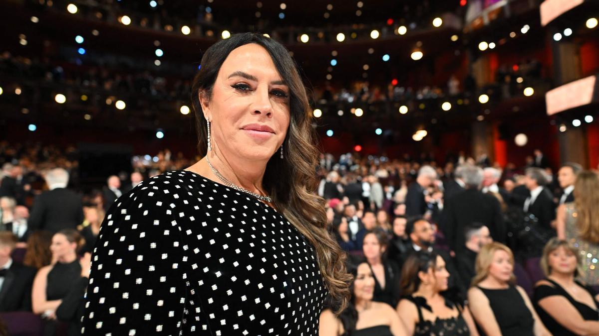 Karla Sofía Gascón, en la gala de los premios Oscar.