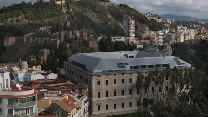 Vista del Palacio de la Aduana, sede del Museo de Málaga.