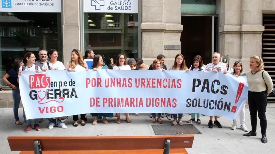 Médicos, en una protesta de los pasados meses // Marta G. Brea